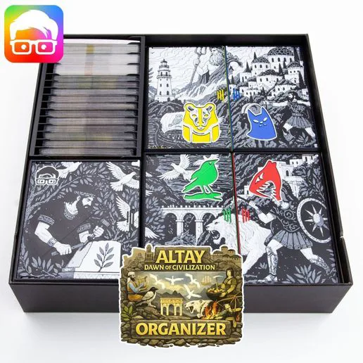 Altay Dawn Of Civilization organizer by @ammedia3d [tabletop board game inserts sku: ALTAY001]