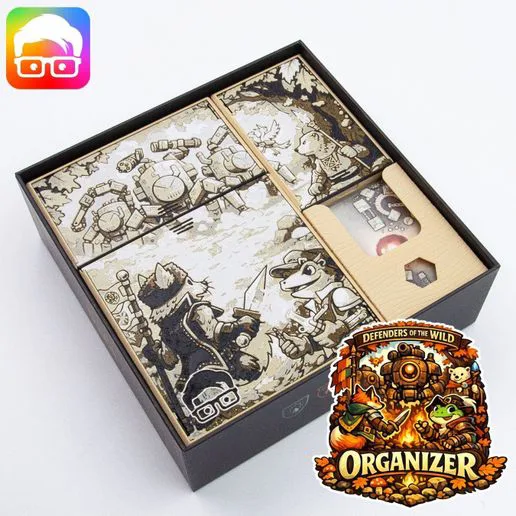 Defenders of the wild organizer by @ammedia3d [tabletop board game inserts sku: DOTW001]