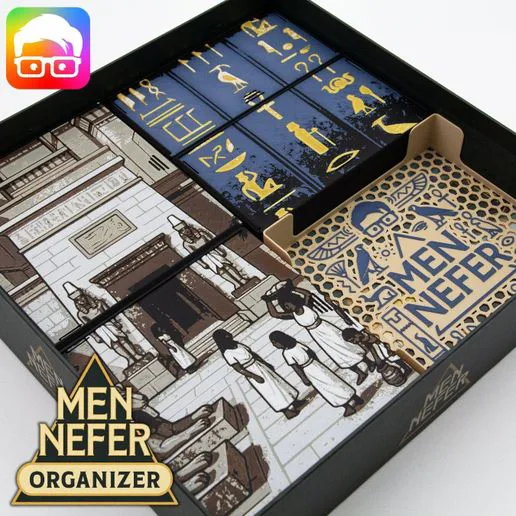 Men Nefer board game organizer by @ammedia3d [tabletop board game inserts sku: MENNFR001]