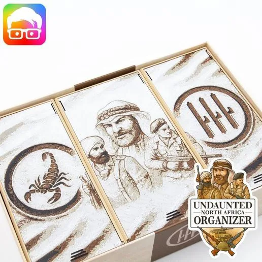 Undaunted North Africa board game organizer by @ammedia3d [tabletop board game inserts sku: UNDNA001]
