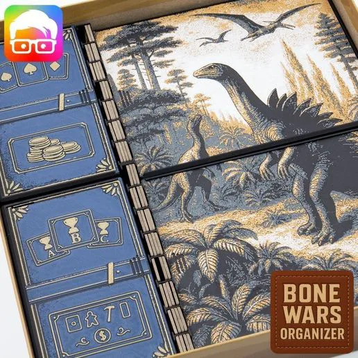 Bone Wars board game organizer by @ammedia3d [tabletop board game inserts sku: BWRS001]