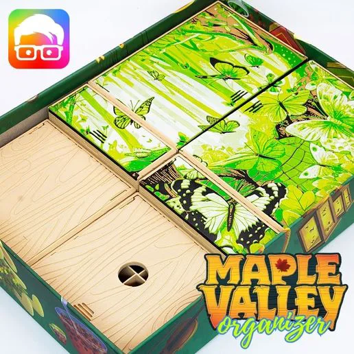 MAPLE VALLEY BOARD GAME INSERTS / ORGANIZER FOR BY AM-MEDIA [TABLETOP BOARD GAME ACCESSORIES SKU: MPLVLN001]