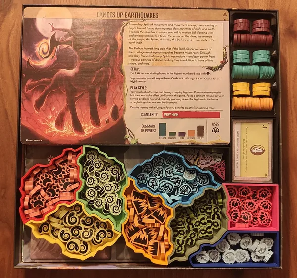 Spirit Island Organizer - fits Nature Incarnate + Horizons + Jagged Earth + Branch & Claw + Feather & Flame