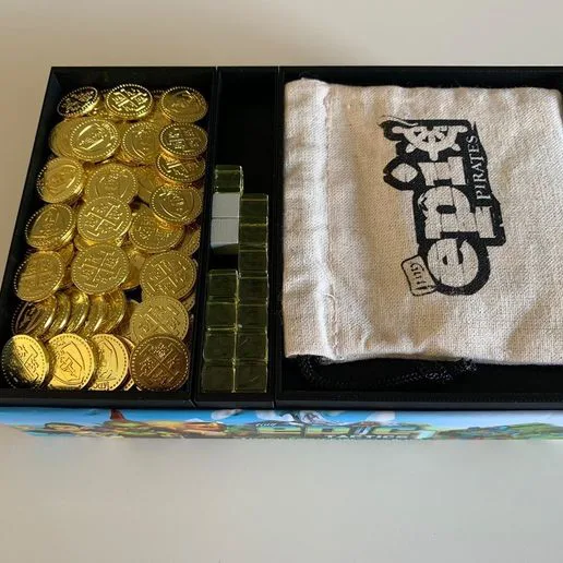 Tiny Epic Pirates Insert Remix with Expansion and Coins