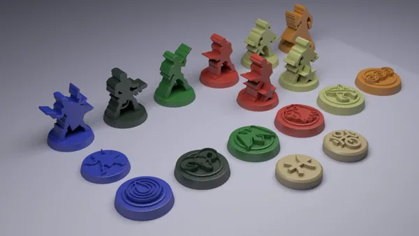 Dune Boardgame - all figures and clan tokens