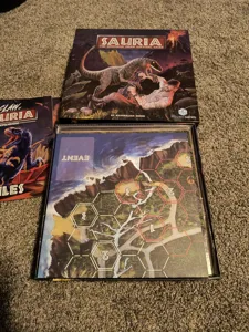 Sauria board game insert & organizer - holds Claw of Sauria expansion