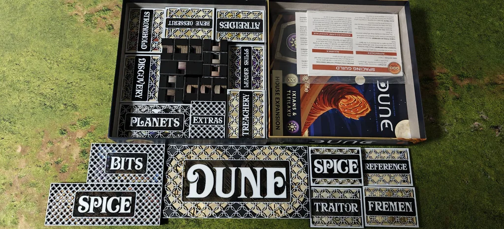 Dune Board Game Insert (All Expansions and Sleeved Cards 2023)