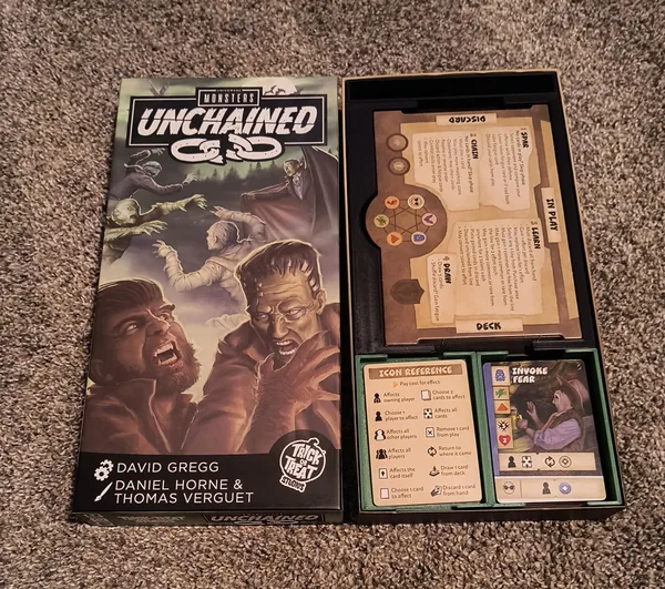 Universal Monsters Unchained board game insert