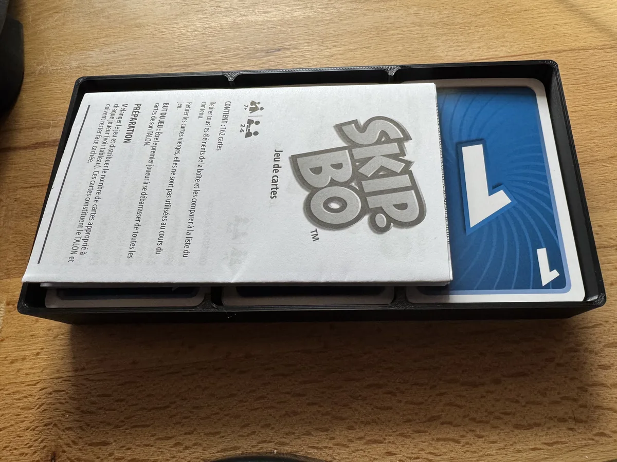 Skip Bo Tray with cutout for instruction