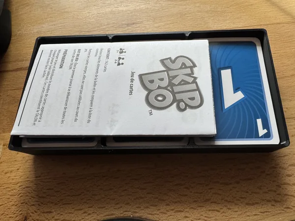 Skip Bo Tray with cutout for instruction