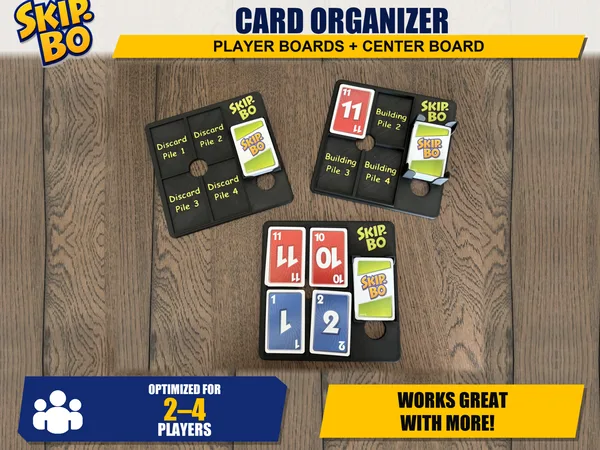 Skip-Bo Card Organizer – Player & Center Boards