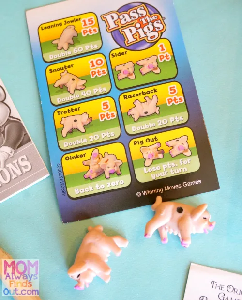 Pass the Pigs dice game