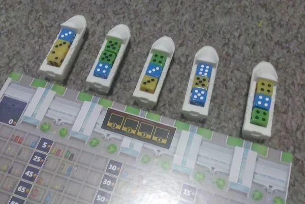 Monorail Dice holder for Dice Theme Park Game