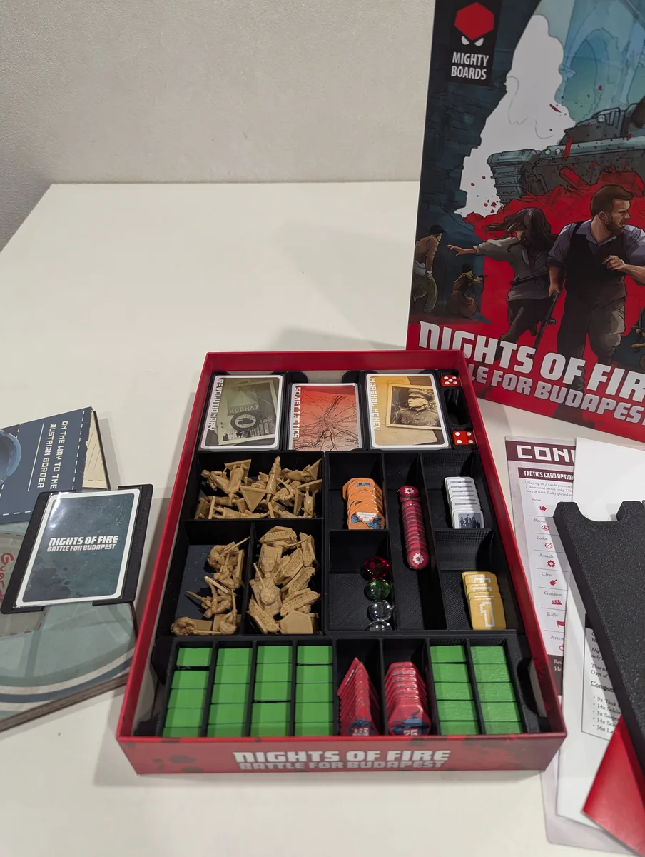 Insert / Organizer for Nights of Fire: Battle for Budapest by Mighty Boards