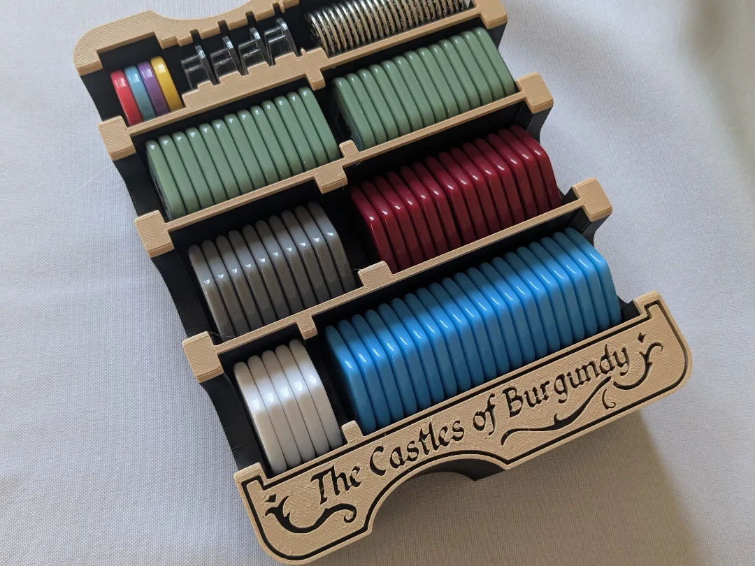 Castles of Burgundy Acrylic Token Holder