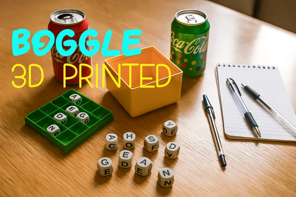 BOGGLE Game 3D Printed