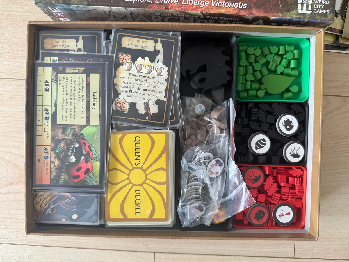 March of the Ants + Minions of the Meadow + Empires of the Earth - Boardgame insert