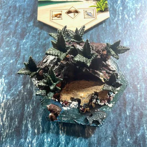 Tile Island 3D Beach - Robinson Crusoe: Adventures on the cursed island - board game lucified
