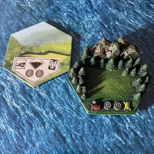 Tile Island 3D Valley - Robinson Crusoe: Adventures on the cursed island - board game lucified