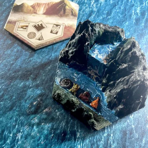 Tile Island 3D Cataract 2 - Robinson Crusoe: Adventures on the cursed island - board game lucified