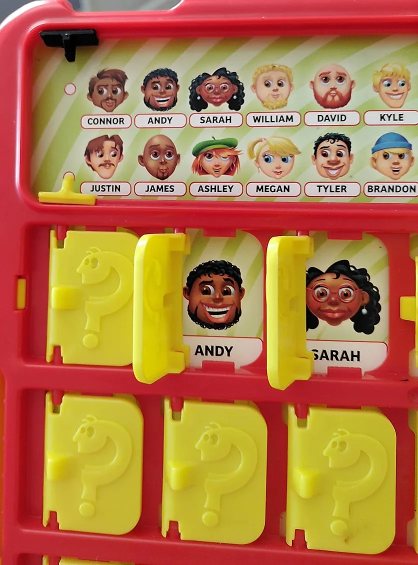 Slider for Guess Who Game