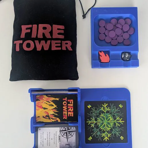 Fire Tower Advacend Board Game Insert – Easy Print, Clean Organization, & Easy to play
