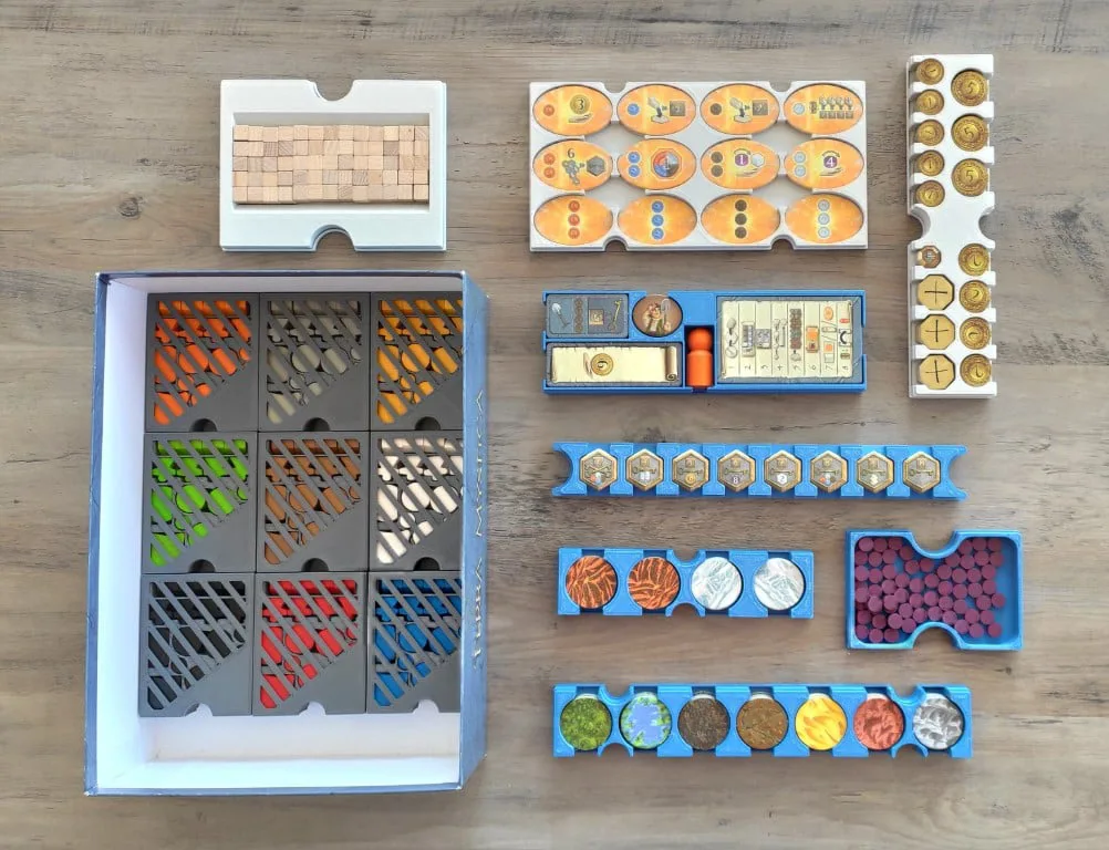Terra Mystica + Fire and Ice | All in base game box | Easy setup | Sorted Tiles