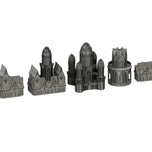Green Player buildings set for boards games  (Terra Mystica alike games)