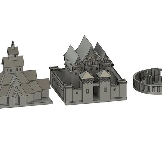 Brown Player buildings set for boards games  (Terra Mystica alike games)