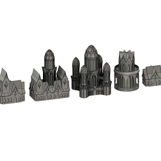 7-players full buildings set for boards games (Terra Mystica alike games)