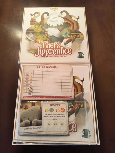 Cryptid Cafe: The Chef's Apprentice board game insert