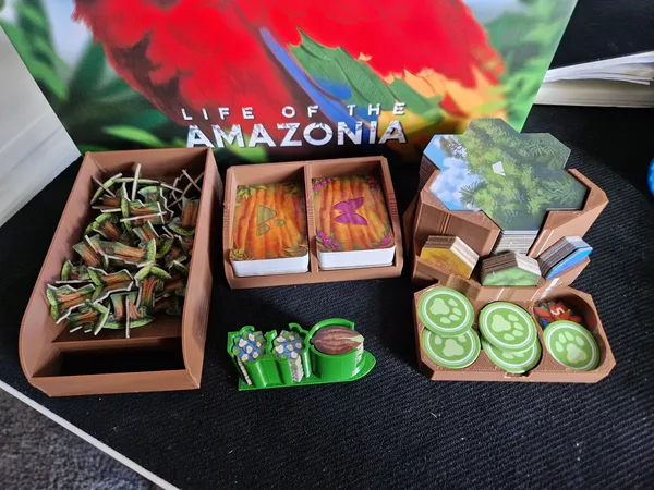 Life of the Amazonia - Modular Boardgame Insert, Token Trays, Token/Coin capsules