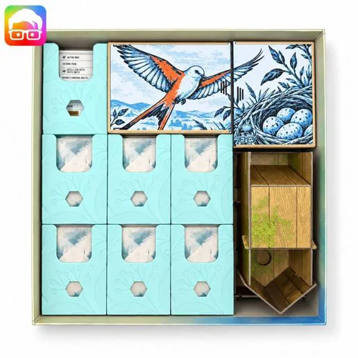 Wingspan ALL-IN Organizer (Base + Europa + Oceania) by @ammedia3d [tabletop board game product sku: WGSP001]