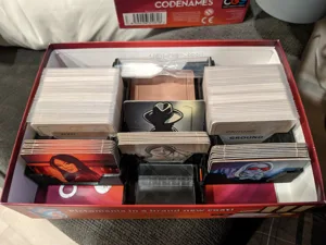 Codenames Box Insert - sleeved cards REMIX