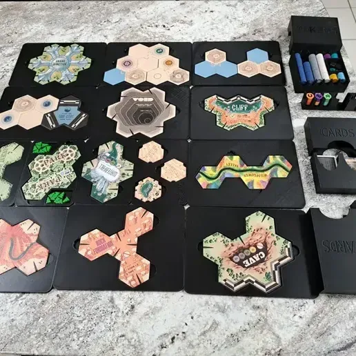 Landmarks of the Lost Atlas Boardgame insert (Expansion for Railways of the Lost Atlas)