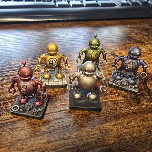 City of Gears Upgraded Worker Bot Meeples