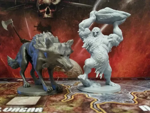 Fenrir mini, proxy for Blood Rage Kickstarter Exclusive