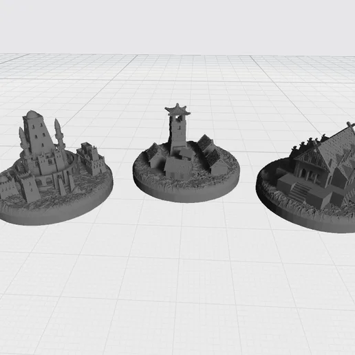 City Token Set for board games like Blood Rage