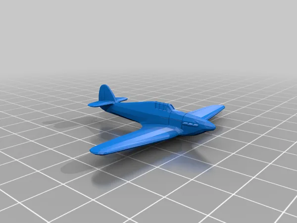 Hawker Hurricane 1:200 with insert for Blood Red Skies stands