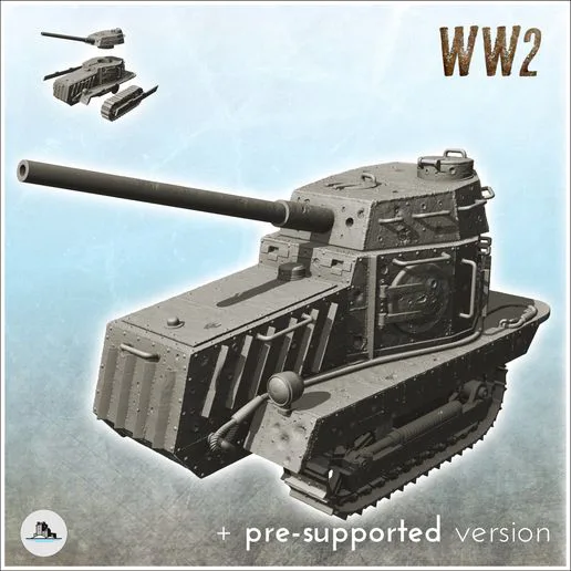 KhTZ-16 - (pre-supported version included) WW2 USSR Russian Flames of War Bolt Action 15mm 20mm 25mm 28mm 32mm