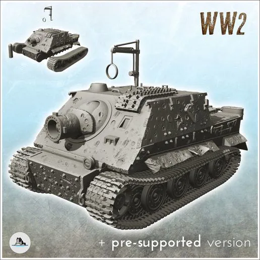 Sturmtiger 38 cm RW61 - (pre-supported version included) WW2 German Flames of War Bolt Action 15mm 20mm 25mm 28mm 32mm