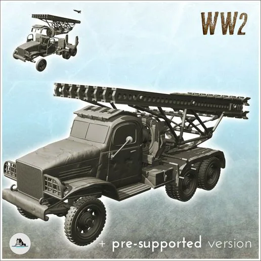BM-13 Katyusha - (pre-supported version included) WW2 USSR Russian Flames of War Bolt Action 15mm 20mm 25mm 28mm 32mm