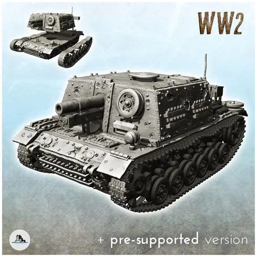 StuG 33B sIG 33 - (pre-supported version included) WW2 German Flames of War Bolt Action 15mm 20mm 25mm 28mm 32mm
