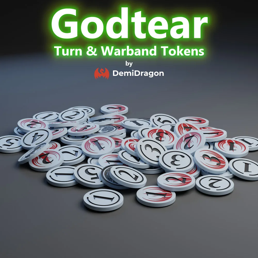 Godtear Compatible Turn and Warband Tokens (Pre-supported)