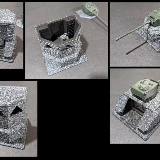 DUST 1947 / 1948 - 1x1 Tile Modular Turret Bunker & Sniper Tower