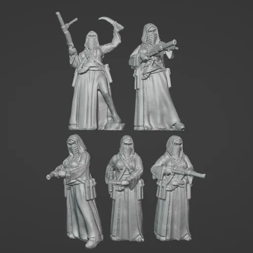 Dust 1947 - Mythos - 5 CULTIST FIRE SQUAD Proxy