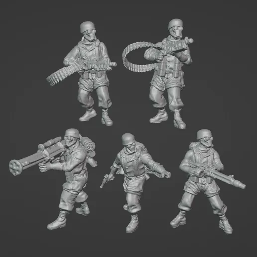Dust 1947 - Axis - Luftwaffe Fallschirmjager Battle Squad Proxy