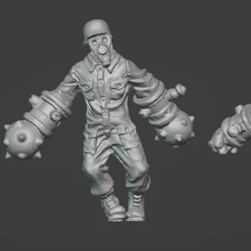 DUST 1947 - AXIS - BLUTKREUZ KORPS ZOMBIE SQUAD PROXY (Gas Masks) (Supported)