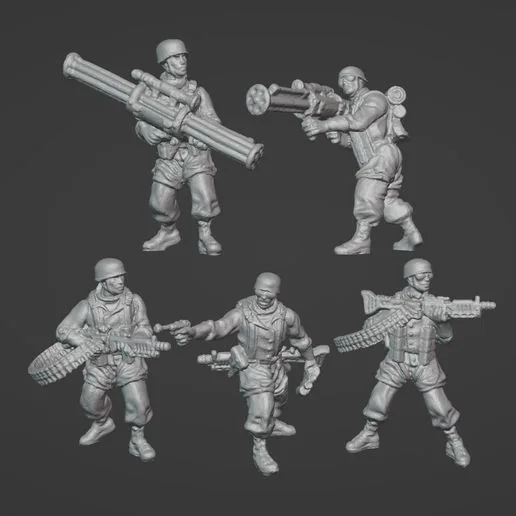 Dust 1947 - Axis - FALLSCHIRMJÄGER Anti Aircraft Squad Proxy
