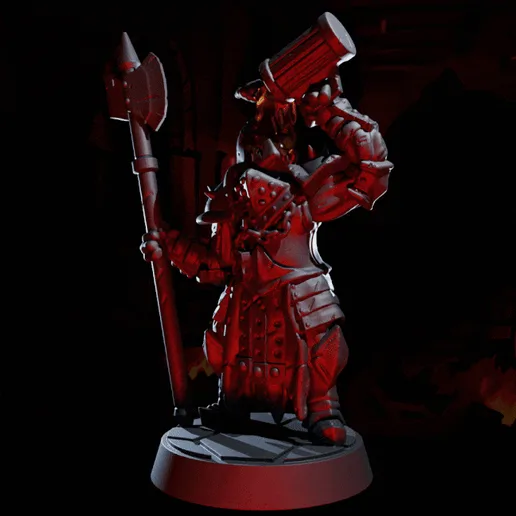The Lawbringer - Pose 03 - Darkest Dungeon Inspired Hero for the Boardgame